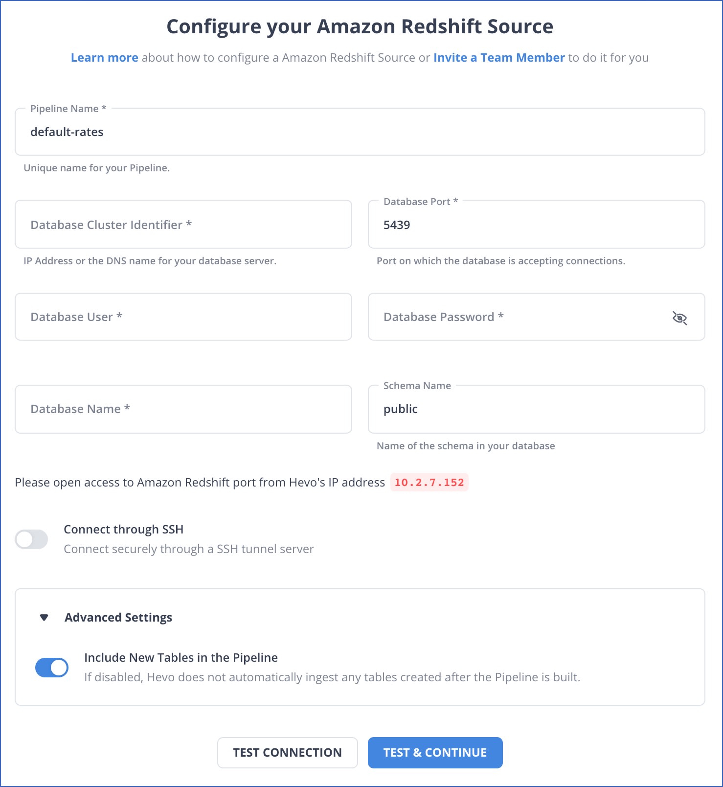 Configuring Amazon Redshift as Destination in Hevo